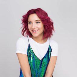 red wavy beach waves textured hair